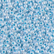 Miyuki seed beads 8/0 - Aqua lined white pearl 8-430